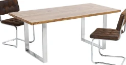 Online KARE Design Stół Jackie 160x80 cm dąb - nogi chromowe - KARE