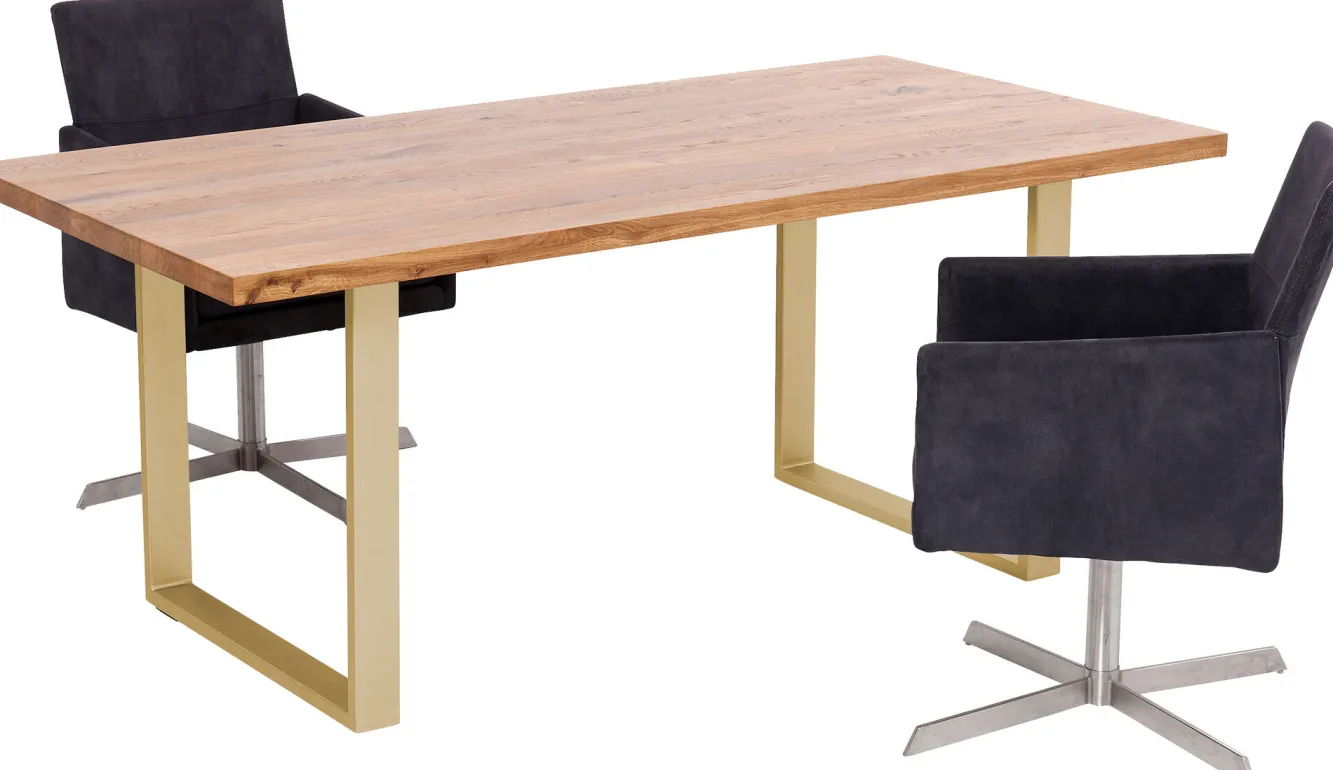 Best KARE Design Stół Jackie 160x80 cm dąb - nogi złote - KARE