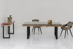 Outlet KARE Design Stół Kalif 200x90 cm transparentno-drewniany - KARE