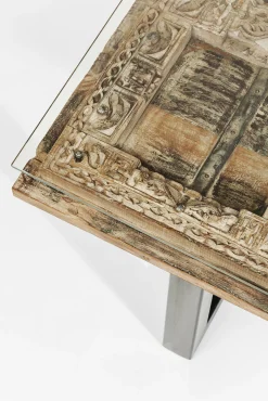 Outlet KARE Design Stół Kalif 200x90 cm transparentno-drewniany - KARE