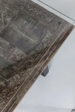 Outlet KARE Design Stół Kalif 200x90 cm transparentno-drewniany - KARE