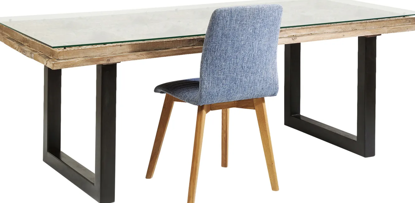 Outlet KARE Design Stół Kalif 200x90 cm transparentno-drewniany - KARE