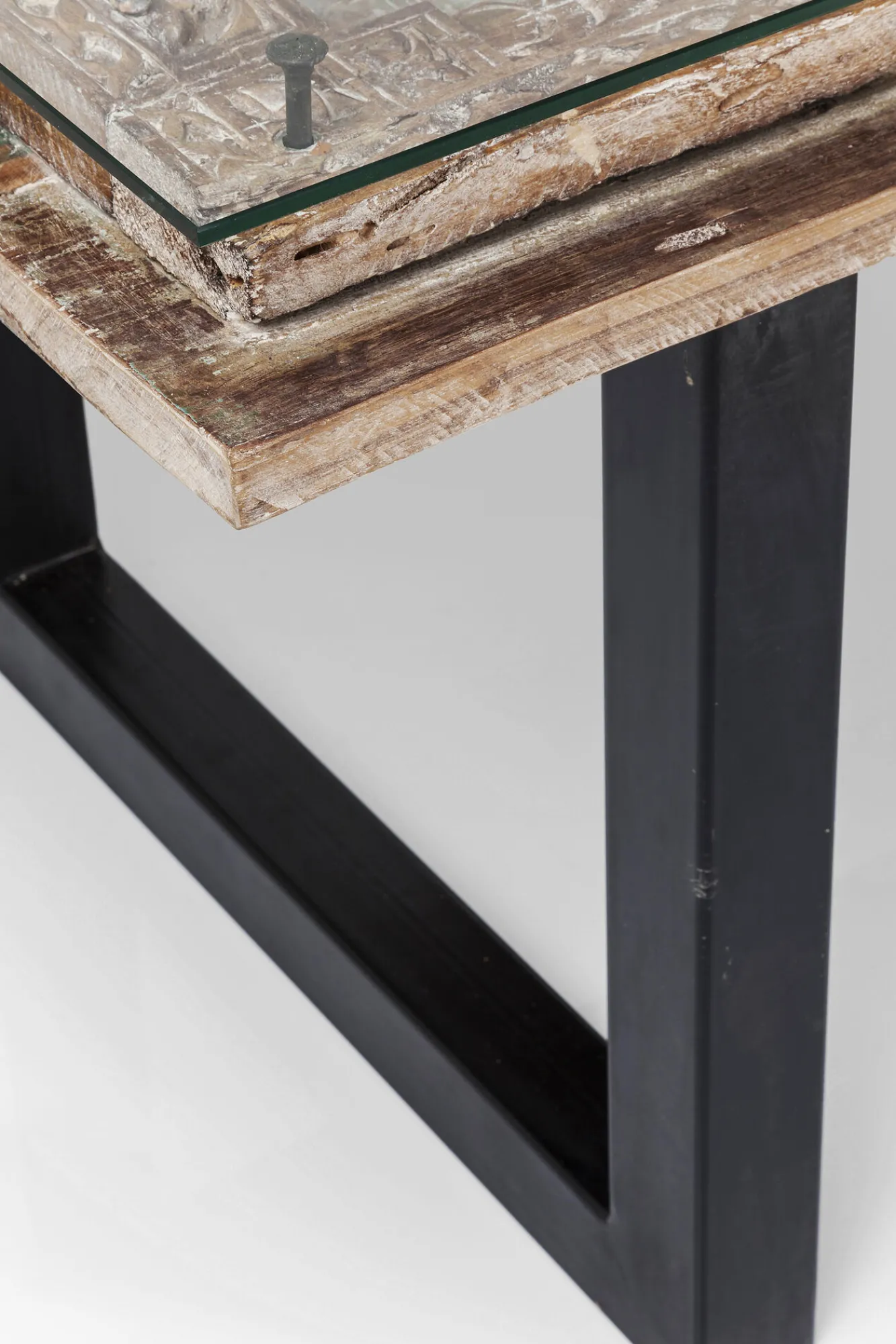 Outlet KARE Design Stół Kalif 200x90 cm transparentno-drewniany - KARE