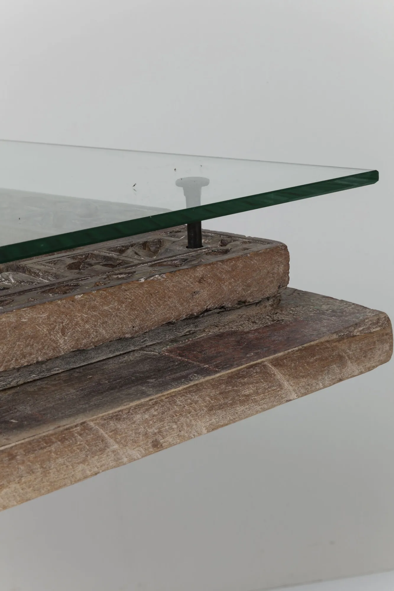 Outlet KARE Design Stół Kalif 200x90 cm transparentno-drewniany - KARE