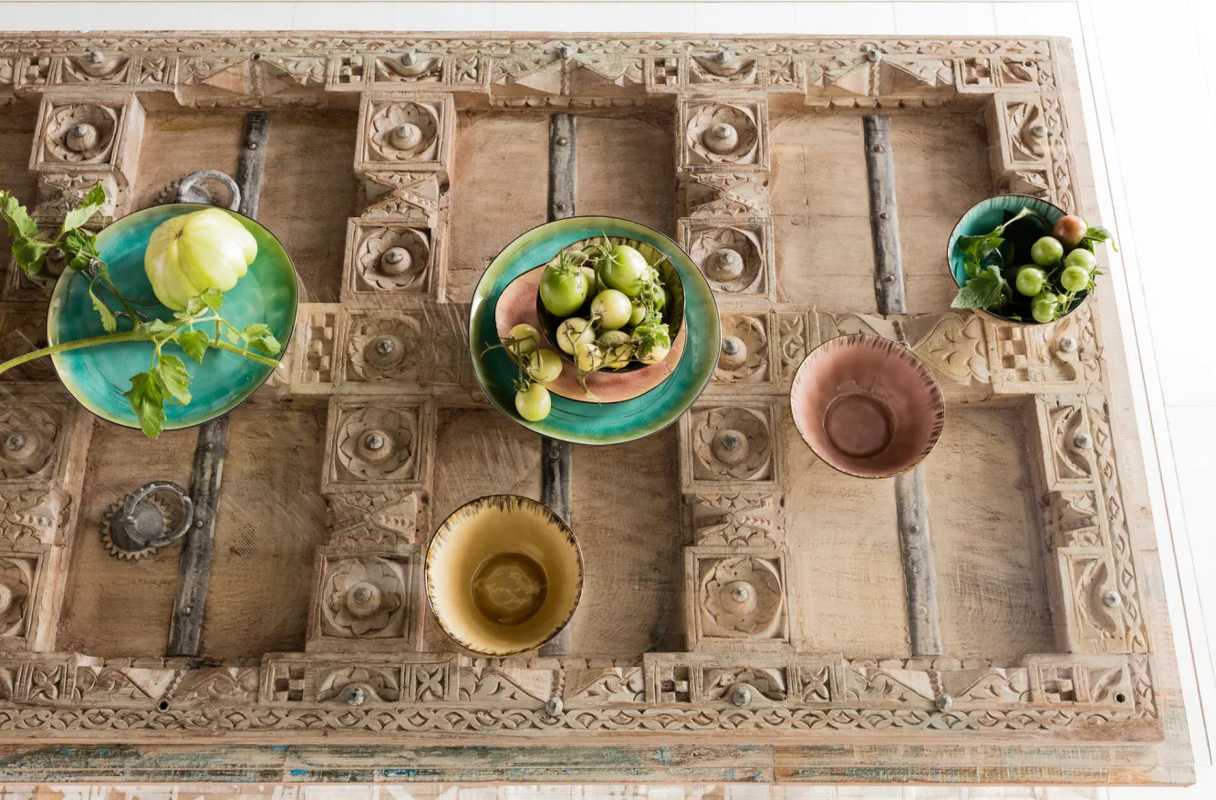 Outlet KARE Design Stół Kalif 200x90 cm transparentno-drewniany - KARE