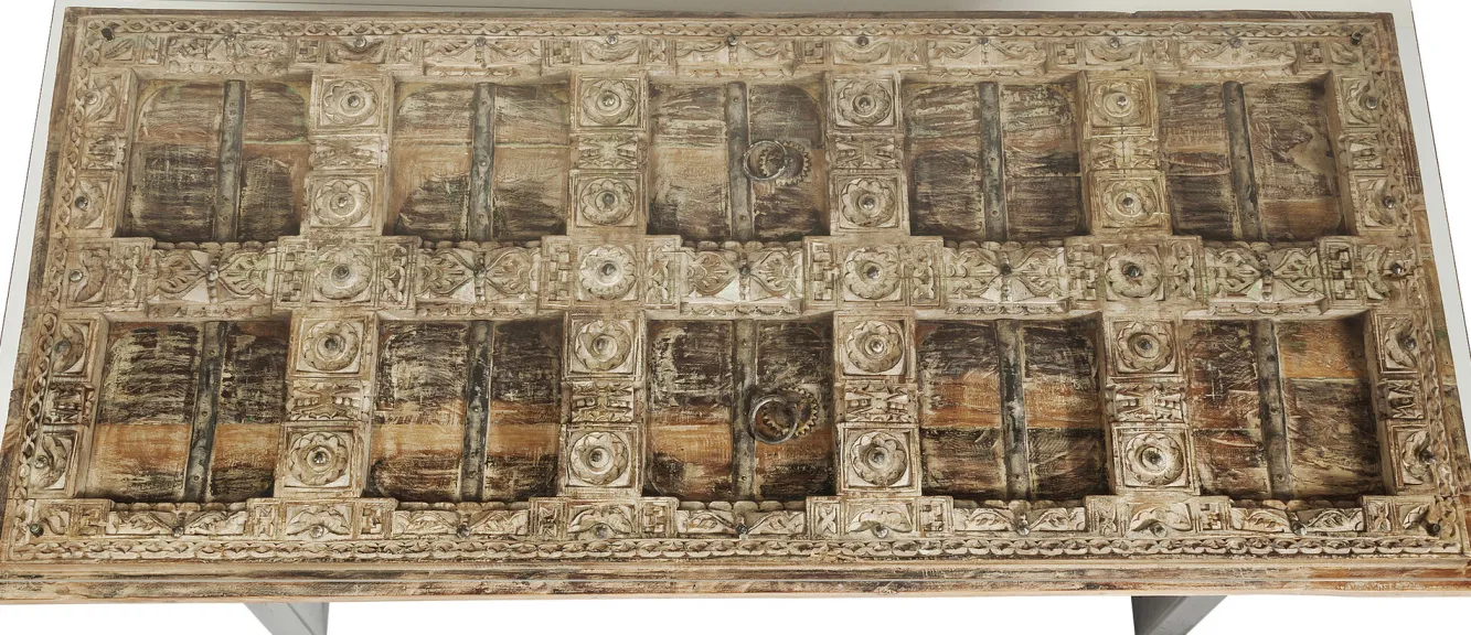 Outlet KARE Design Stół Kalif 200x90 cm transparentno-drewniany - KARE