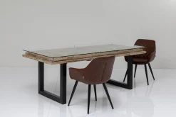 Outlet KARE Design Stół Kalif 200x90 cm transparentno-drewniany - KARE