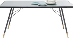 Sale KARE Design Stół La Gomera 160x80 cm grafitowy - blat szklany - KARE