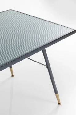 Sale KARE Design Stół La Gomera 160x80 cm grafitowy - blat szklany - KARE