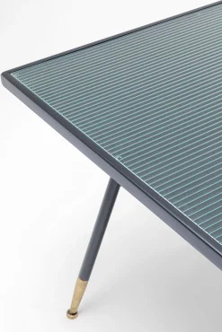 Sale KARE Design Stół La Gomera 160x80 cm grafitowy - blat szklany - KARE