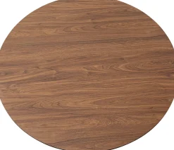 Best KARE Design Stół loft w okleinie orzech włoski noga czarna Ø110 cm - KARE