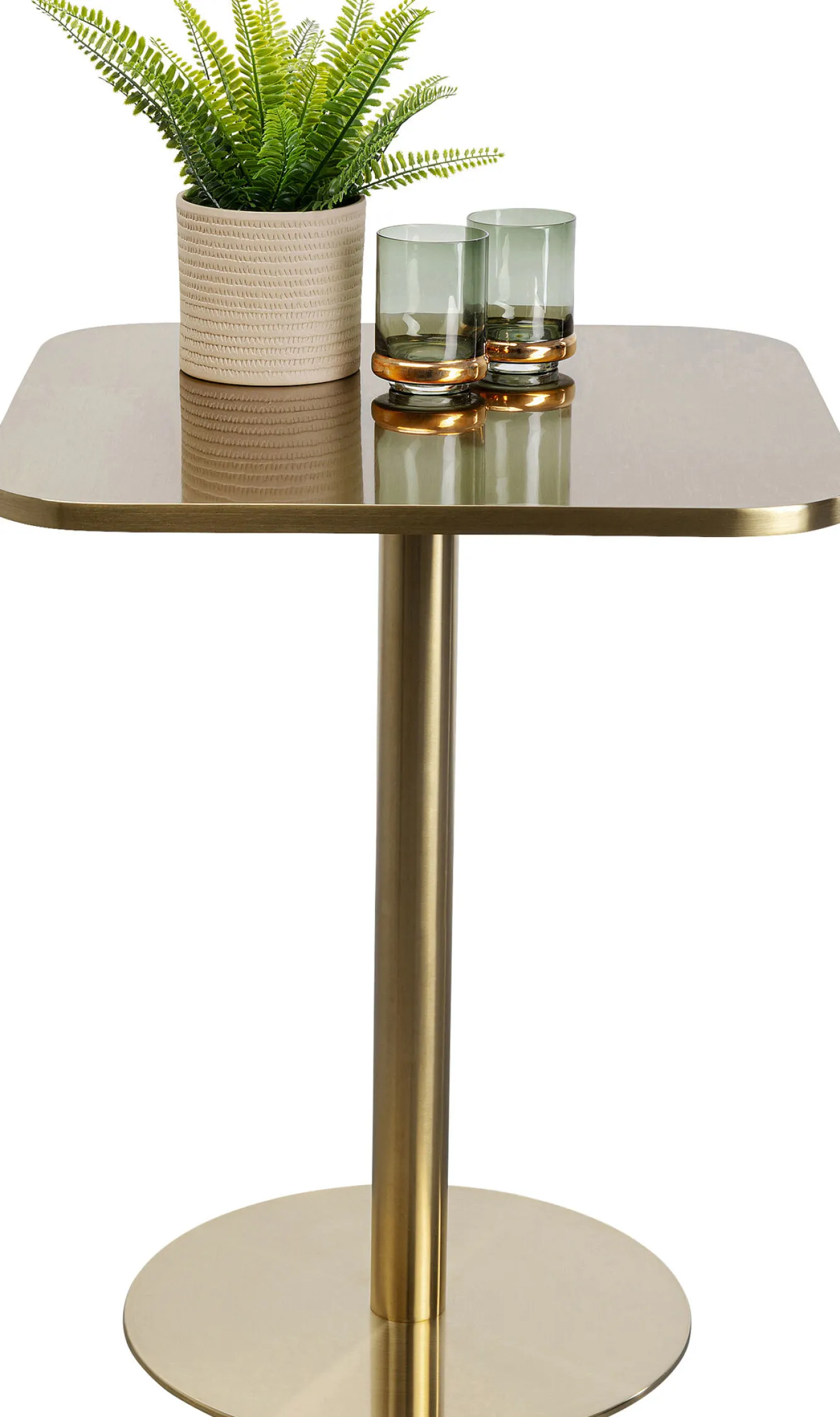 Sale KARE Design Stół mały zloty z kwadratowym blatem stal nierdzewna 60x60 cm - KARE