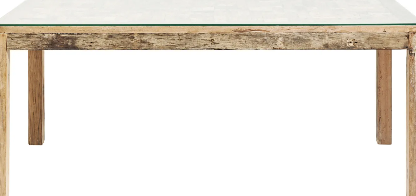 Best KARE Design Stół Memory 160x80 cm drewniano-szklany - KARE