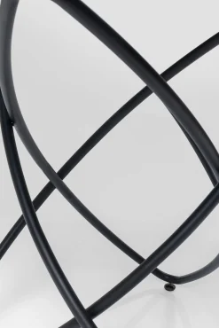 Sale KARE Design Stół Molekular Ø120 cm czarny - blat szklany - KARE