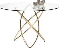 Sale KARE Design Stół Molekular Ø120 cm złoty - KARE