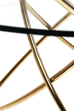Sale KARE Design Stół Molekular Ø120 cm złoty - KARE