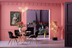 Sale KARE Design Stół Molekular Ø120 cm złoty - KARE