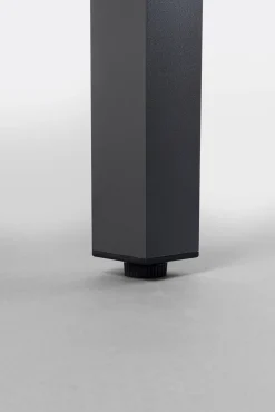 Hot KARE Design Stół ogrodowy blat prostokątny szary polywood nogi z aluminium czarne 180x90 cm - KARE