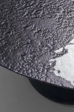 Hot KARE Design Stół ogrodowy czarny ze szklanym blatem Ø150 cm - KARE