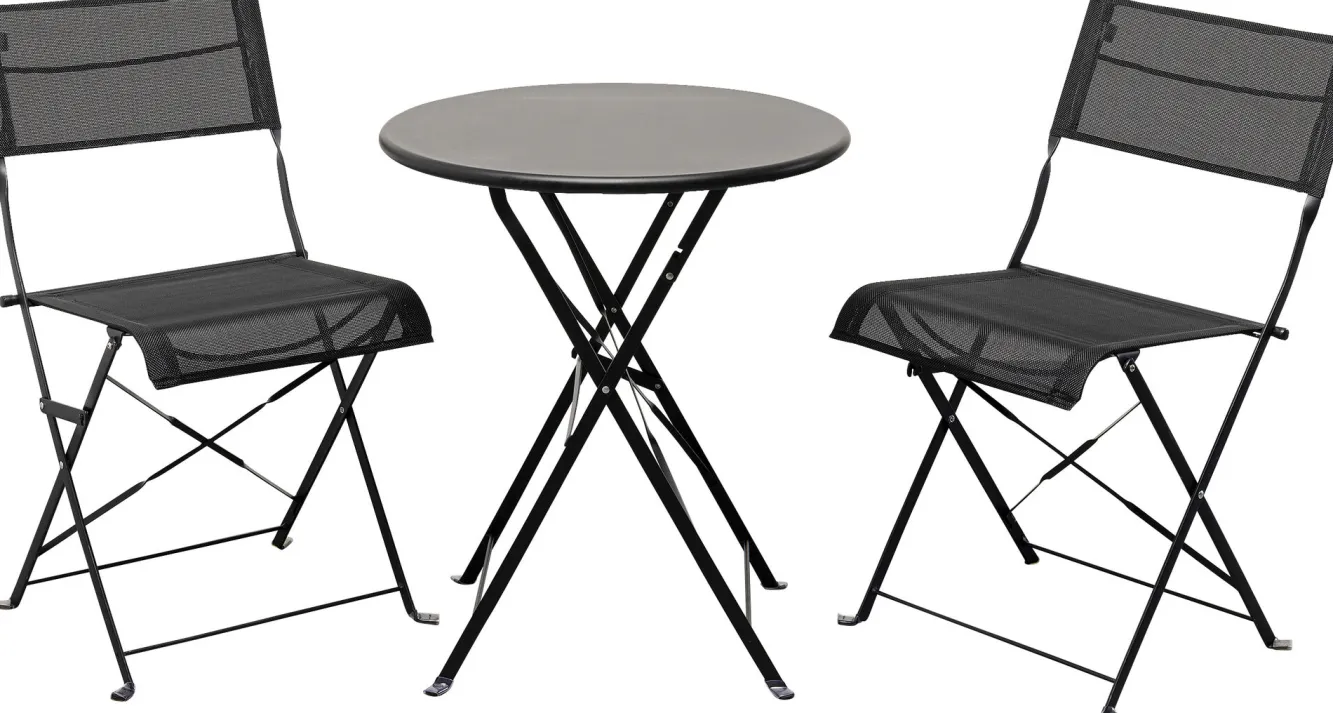 Outlet KARE Design Stół ogrodowy mały w kolorze czarnym aluminiowy Ø60 cm - KARE