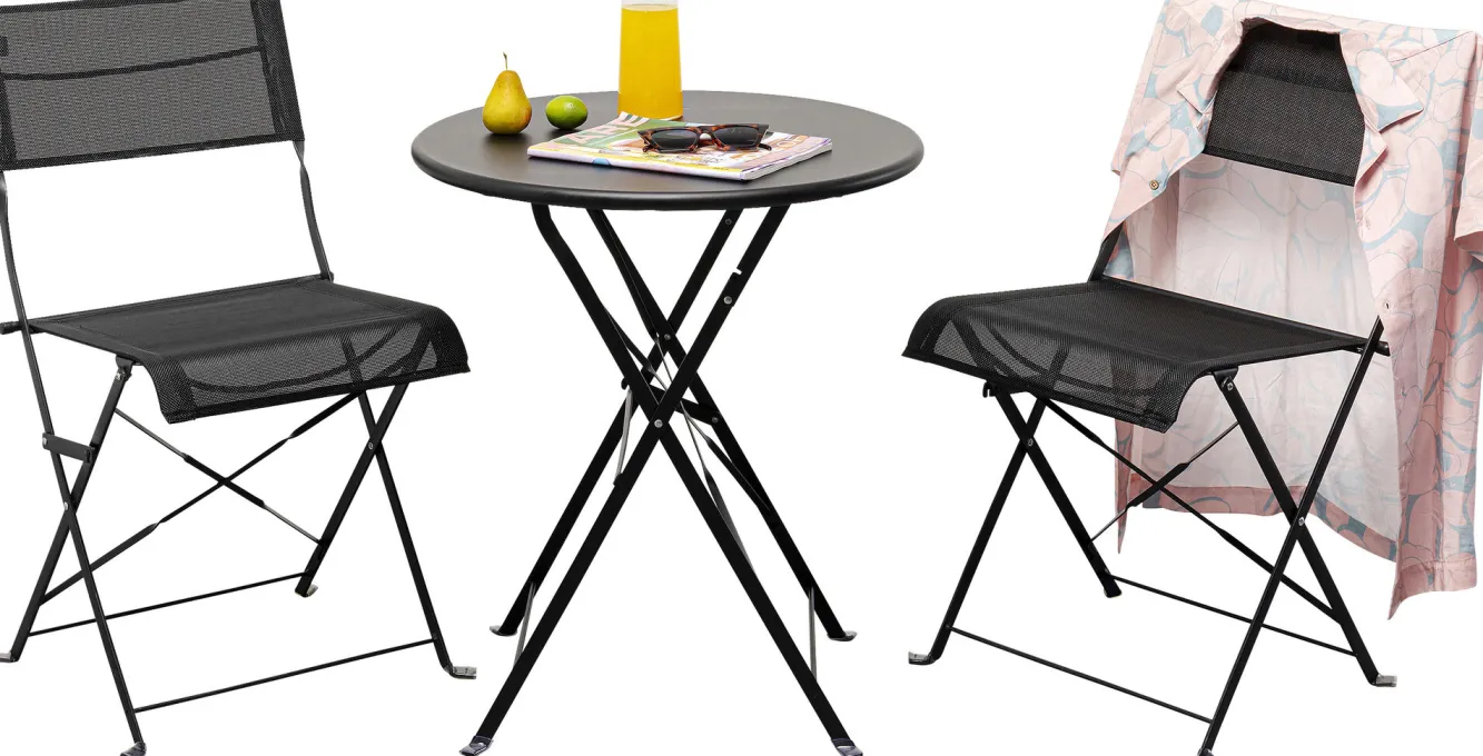 Outlet KARE Design Stół ogrodowy mały w kolorze czarnym aluminiowy Ø60 cm - KARE