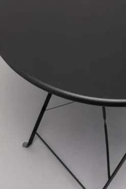 Outlet KARE Design Stół ogrodowy mały w kolorze czarnym aluminiowy Ø60 cm - KARE