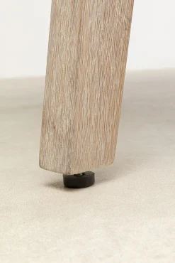 Discount KARE Design Stół ogrodowy okrągły blat cementowy nogi z drewna akacjowego Ø110 cm - KARE