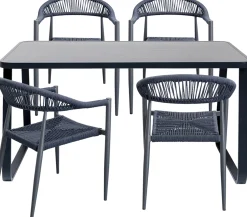 Fashion KARE Design Stół ogrodowy Santos 143x83 cm czarny - KARE