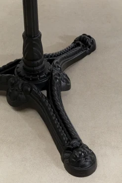 Sale KARE Design Stół ogrodowy z białym marmurowym blatem noga czarna stalowa 60x60 cm - KARE