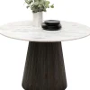 Sale KARE Design Stół okrągły do jadalni marmur i drewno mango Ø115 cm - KARE