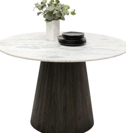 Sale KARE Design Stół okrągły do jadalni marmur i drewno mango Ø115 cm - KARE