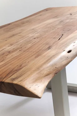 Discount KARE Design Stół Pure Nature 160x80 cm drewniano-srebrny - KARE