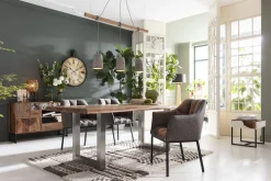 Discount KARE Design Stół Pure Nature 160x80 cm drewniano-srebrny - KARE