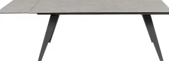 Online KARE Design Stół rozkładany Amsterdam 200-290x100 cm szary - nogi czarne - KARE