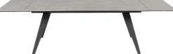 Online KARE Design Stół rozkładany Amsterdam 200-290x100 cm szary - nogi czarne - KARE