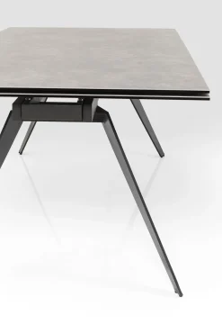 Online KARE Design Stół rozkładany Amsterdam 200-290x100 cm szary - nogi czarne - KARE