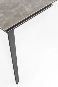 Online KARE Design Stół rozkładany Amsterdam 200-290x100 cm szary - nogi czarne - KARE