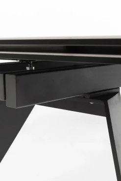 Online KARE Design Stół rozkładany Amsterdam 200-290x100 cm szary - nogi czarne - KARE