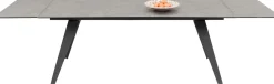 Online KARE Design Stół rozkładany Amsterdam 200-290x100 cm szary - nogi czarne - KARE