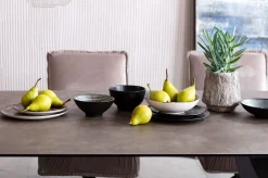 Online KARE Design Stół rozkładany Amsterdam 200-290x100 cm szary - nogi czarne - KARE