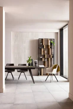 Online KARE Design Stół rozkładany Amsterdam 200-290x100 cm szary - nogi czarne - KARE