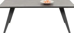 Online KARE Design Stół rozkładany Amsterdam 200-290x100 cm szary - nogi czarne - KARE