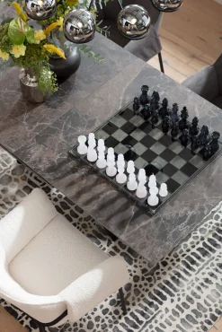 Sale KARE Design Stół rozkładany blat ceramika i szkło podstawa czarna 200-260x100 cm - KARE