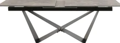 Sale KARE Design Stół rozkładany blat ceramika i szkło podstawa czarna 200-260x100 cm - KARE