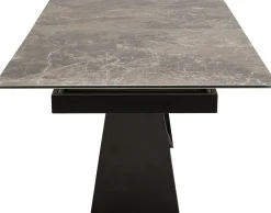 Sale KARE Design Stół rozkładany blat ceramika i szkło podstawa czarna 200-260x100 cm - KARE