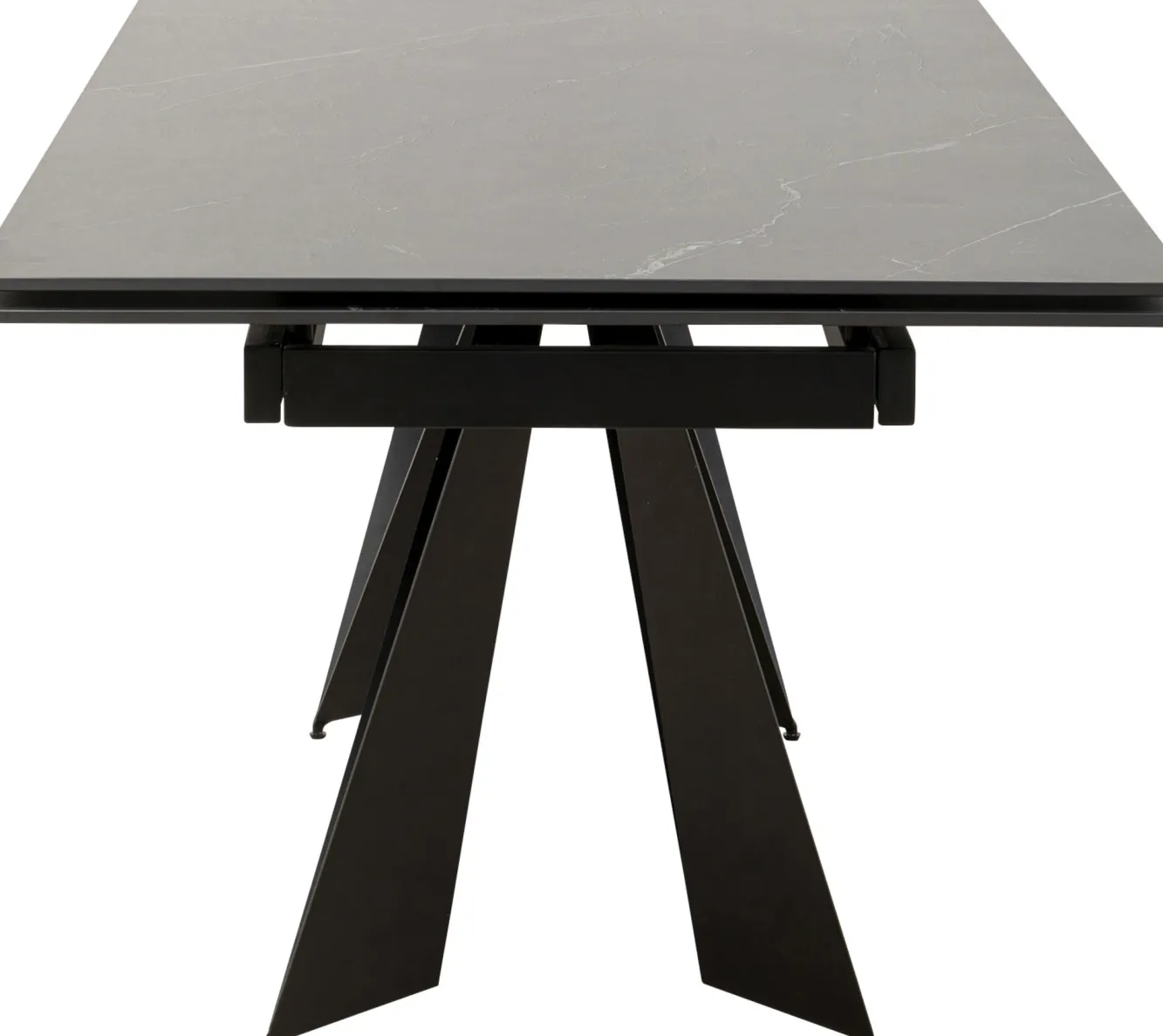 Discount KARE Design Stół rozkładany czarny blat ceramika nogi stalowe 180-260x90 cm - KARE