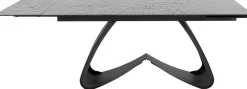 New KARE Design Stół rozkładany do jadalni w kolorze czarnym szkło i stal 180-260x95 cm - KARE