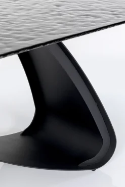 New KARE Design Stół rozkładany do jadalni w kolorze czarnym szkło i stal 180-260x95 cm - KARE