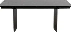 Discount KARE Design Stół rozkładany Novel 180-260x90 cm czarny - blat ceramika - KARE