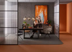 Discount KARE Design Stół rozkładany Novel 180-260x90 cm czarny - blat ceramika - KARE